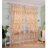 Romantic Tulips Window Voile Curtain Creative Floral Translucent Tulle Door Drape   3 Colors for Choice coffee 1x2m