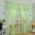 Romantic Tulips Window Voile Curtain Creative Floral Translucent Tulle Door Drape   3 Colors for Choice coffee 1x2m