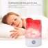 Romantic USB 7 Colors Change Salt Lamp Air Purifier Night Light for Bedside Sleeping white