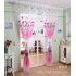Romantic Window Door Tulip Print Voile Sheer Curtain Drape Creative Floral Translucent Tulle Divider Valance Pink Pink 100   200cm