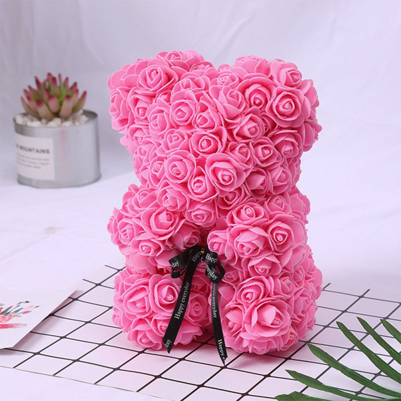 Romantice Rose Bear Toy with Box  for Valentine's Day Wedding Party Gift
