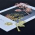 Rose  Bookmark Metal Creative Diy Electroplating Rose Shape Clips Beautiful Office Home Decoration Golden