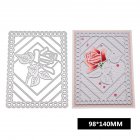 Rose Flower Pattern Etched Carbon Steel Cutting Dies for DIY Scrapbook Background Decor Invitation Lace Card 1805082