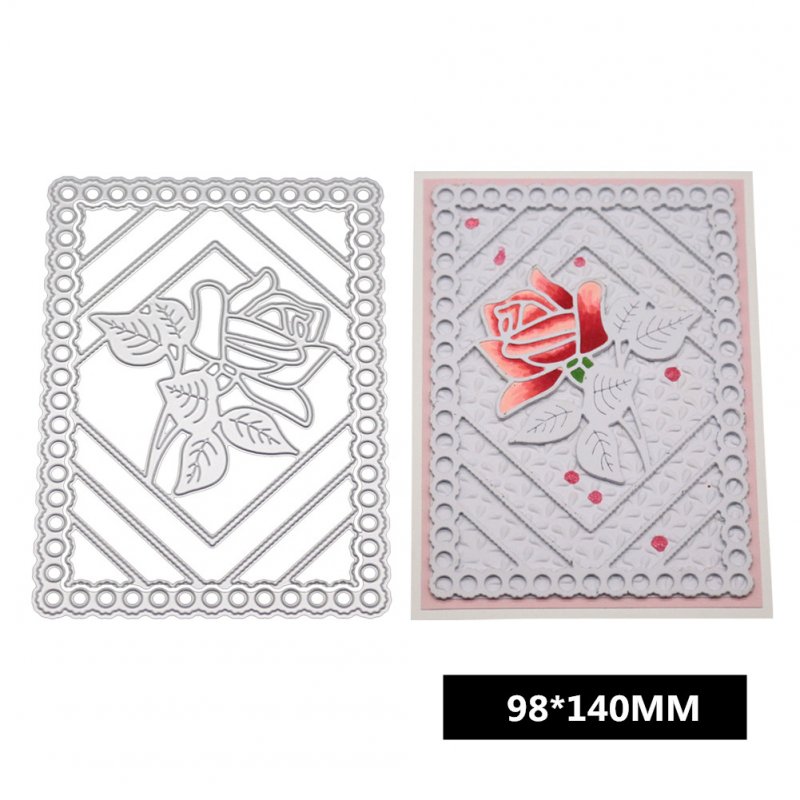 Rose Flower Pattern Etched Carbon Steel Cutting Dies for DIY Scrapbook Background Decor/Invitation Lace/Card 1805082