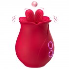 Rose Sex Toy G Spot Vibrator Clitoral Nipple 10 Tongue Licking 10 Vibration