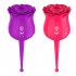 Rose Sucking Vibrator Nipple Clit Stimulator Vibrating Clitoris Sucker Vibator with 7 Mode Vibration Red