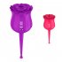 Rose Sucking Vibrator Nipple Clit Stimulator Vibrating Clitoris Sucker Vibator with 7 Mode Vibration Red