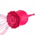 Rose Sucking Vibrator Nipple Clit Stimulator Vibrating Clitoris Sucker Vibator with 7 Mode Vibration Red