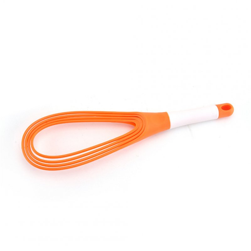 Rotary  Whisk Dual-purpose Folding Rotatable Egg Beaters Detachable Washable Food-grade Whisk Cook Tools Orange