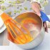 Rotary  Whisk Dual purpose Folding Rotatable Egg Beaters Detachable Washable Food grade Whisk Cook Tools Orange