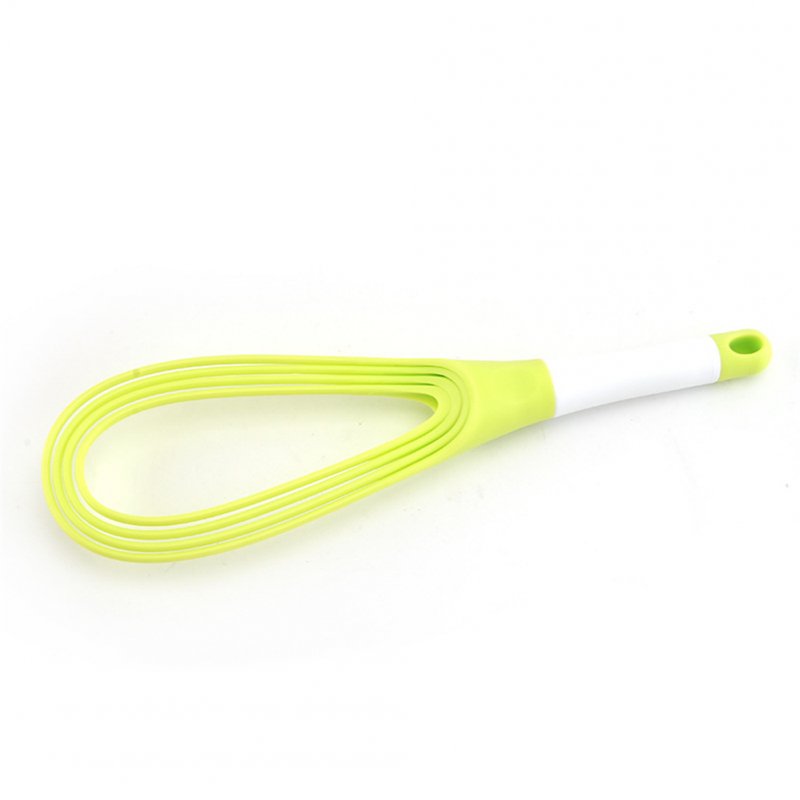 Rotary  Whisk Dual-purpose Folding Rotatable Egg Beaters Detachable Washable Food-grade Whisk Cook Tools Green