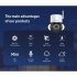 Rotatable Smart Moniter  Camera 5 Million Hd Infrared Light Night Vision Wireless Wifi Security Video Cam For Outdoor Doorway Courtyard 3MP with power supply   