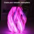 Rotating Vase Light Atmosphere Table Lamp 300mah Battery Remote Control 3d Printing Colorful Led Night Light 16 color remote control