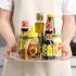 Rotation Non Skid Spice Rack Turntable with Base Storage Bin Rotating Organizer for Kitchen Seasoning Single layer