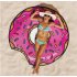 Round 3D Cute Food Pattern Printed Beach Towel Multi Purpose Chiffon Towel Sunscreen Shawl Scarf  Chiffon