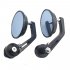 Round 7 8  Handlebar Motocycle Rearview Mirrors Moto End Motor Alloy Side Mirrors Motorcycle Accessories black