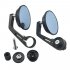 Round 7 8  Handlebar Motocycle Rearview Mirrors Moto End Motor Alloy Side Mirrors Motorcycle Accessories black