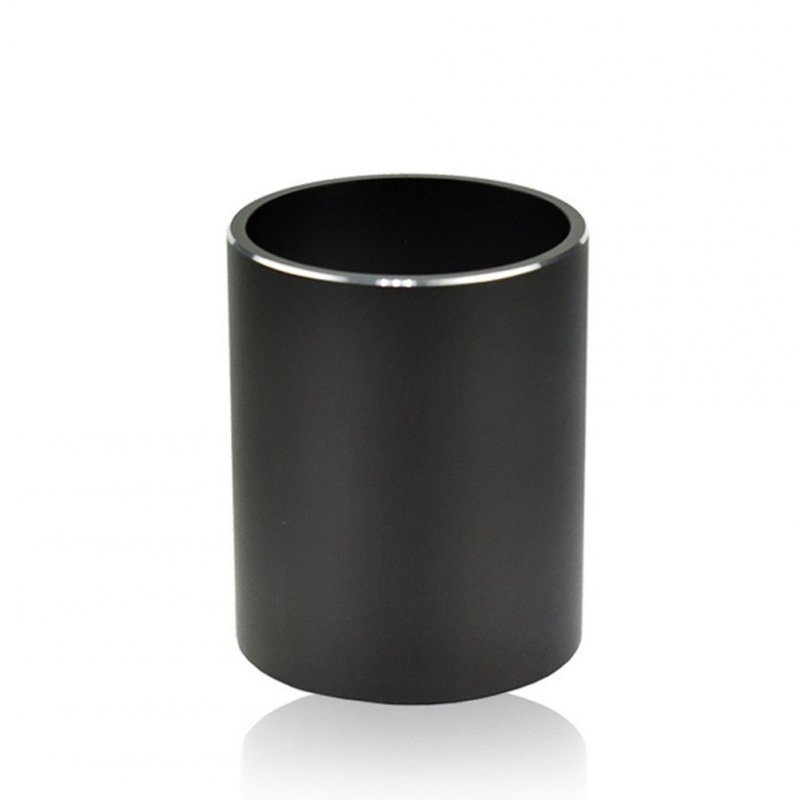 Round Aluminum Alloy Pen Container Pencil Holder Case Organizer Home Office Decoration Stationery Gift  Black