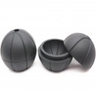 Round Basketball Shape Silicone Mold for Ice Cube Making Tool black