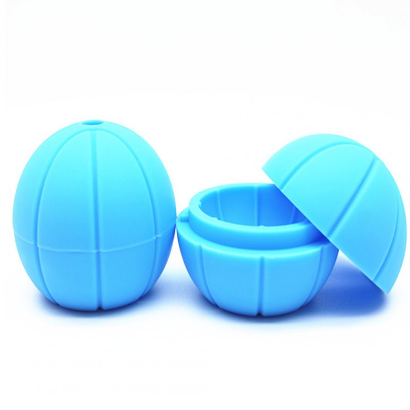 Round Basketball Shape Silicone Mold for Ice Cube Making Tool blue