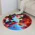Round Carpet 3D Anti slip Rugs Computer Chair Floor Mat for Home Kids Room diversification 100cm