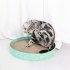 Round Cat Scratcher Bed  Multifunctional Cat Scratching Board  Corrugated Paper Cats Scratching Board For Kitten Large Pet Furniture Supplies  Green  small
