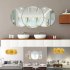 Round Combination Mirror Wall Sticker DIY Decorative Living Room Handwashing Wallpaper Sticker Silver