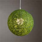 Round Concise Hand woven Rattan Vine Ball Pendant Lampshade Light Lamp Shades Light Accessories 15cm Diameter  Green