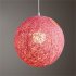 Round Concise Hand woven Rattan Vine Ball Pendant Lampshade Light Lamp Shades Light Accessories 15cm Diameter  Red