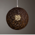 Round Concise Hand woven Rattan Vine Ball Pendant Lampshade Light Lamp Shades Light Accessories 15cm Diameter  Coffee