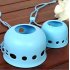 Round Cute Dog Mouth Cover Adjustable Anti Biting Barking Muzzles for Flat Mouth Puppy Kitten blue S