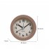 Round Desk Alarm Clock Silent Non ticking Battery Operated Table Clocks with Night Light Function White