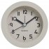 Round Desk Alarm Clock Silent Non ticking Battery Operated Table Clocks with Night Light Function White