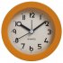 Round Desk Alarm Clock Silent Non ticking Battery Operated Table Clocks with Night Light Function White