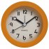 Round Desk Alarm Clock Silent Non ticking Battery Operated Table Clocks with Night Light Function Orange