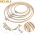 Round Embroidery  Hoops Bamboo Circle Cross Stitch Hoop Rings For Diy Art Craft Handy Sewing 30cm