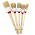 Round Head Clean Bristles Wood Brush Rust Resistant Car Tire Cleaning Brush  Red and white 2 