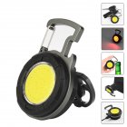 Round Keychain Light 500 Lumen Outdoor Portable Cob Emergency Light Flashlight