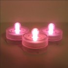 Round LED waterproof candle light (color card packaging)-pink 12PCS/group