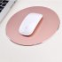 Round Mouse Mat Aluminum Anti Slip Rubber Bottom Gaming Mouse Pad Computer Accessory Silver 20CM