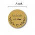 Round Natural Kraft Handmade Stickers Scrapbooking For Package Adhesive Seal Labels Stationery b 05 2 5cm 1inch