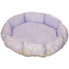 Round Pet Bed With Non-Slip Bottom No Deformation Super Soft Plush Pet Sleeping Bed Pet Products For Dogs Cats Purple S(50 x 50 x 12) within 5kg