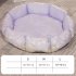 Round Pet Bed With Non Slip Bottom No Deformation Super Soft Plush Pet Sleeping Bed Pet Products For Dogs Cats yellow S 50 x 50 x 12  within 5kg