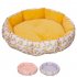 Round Pet Bed With Non Slip Bottom No Deformation Super Soft Plush Pet Sleeping Bed Pet Products For Dogs Cats yellow S 50 x 50 x 12  within 5kg