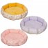 Round Pet Bed With Non Slip Bottom No Deformation Super Soft Plush Pet Sleeping Bed Pet Products For Dogs Cats yellow S 50 x 50 x 12  within 5kg