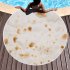 Round Shape 3D Tortilla Pattern Printing Blanket for Beach Picnic