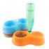 Round Shape Automatic Double Bowl for Pet Dog Cat Feeding Drinking red