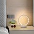 Round Table Lamp LED Bedside Lamps USB Plug in LED Night Light 3 Colors Lighting Dimmable Table Lamp For Bedroom Living Room Bar Hotel black