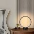 Round Table Lamp LED Bedside Lamps USB Plug in LED Night Light 3 Colors Lighting Dimmable Table Lamp For Bedroom Living Room Bar Hotel black