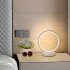 Round Table Lamp LED Bedside Lamps USB Plug in LED Night Light 3 Colors Lighting Dimmable Table Lamp For Bedroom Living Room Bar Hotel gold